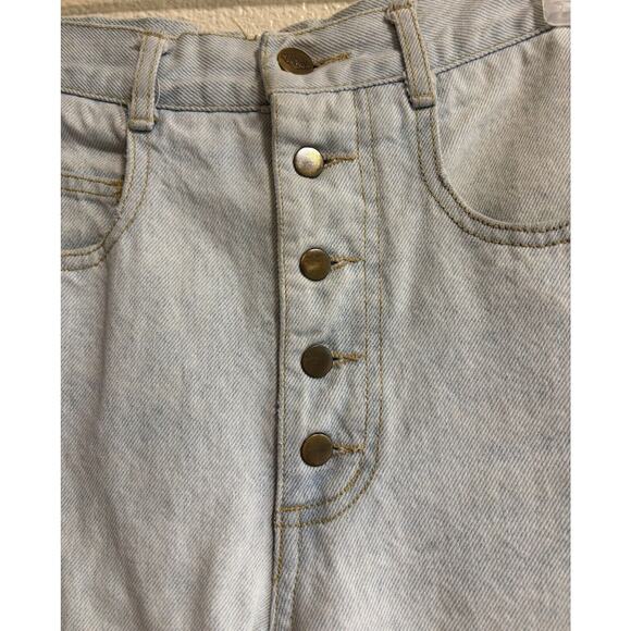 VTG Bongo Mom Jeans Sz 7 Button Fly Hi Rise USA 80’s 90s Light Wash Rock Grunge - Picture 4 of 7